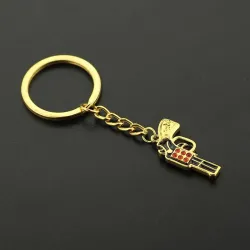 Gold Gun KeychainKeyrings