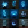 3D owl - LED night lamp - USB - touch control / remote controlLights & lighting