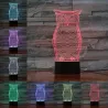 3D owl - LED Night lamp - USB - kosketusohjaus / kauko-ohjaus