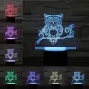 Luces & Iluminaciónbúho 3D - Lámpara de noche LED - USB - control táctil / control remoto
