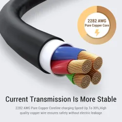 Snabbladdningskabel - USB-C - Spänning / aktuell display - data / synkronisering