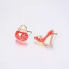 AretesBolsa de cristal & zapato - pendientes asimétricos