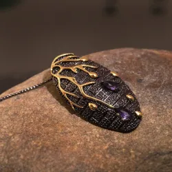 CollaresZirconia collar de piedra - Negro