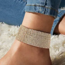 Pulseira de tornozelo - Ouro / Prata