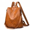 Casual Leather Bag - Women - Brown/BlackPlecaki