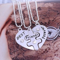 3Pcs Melhores amigos para sempre colar conjunto - Coração