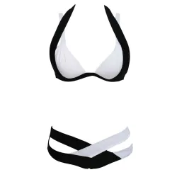 Svart och vit baddräkt - bikini set