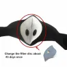 PM2.5 aktiverad kolfiltermunmask - dubbel luftventil - anti damm & förorening