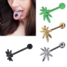Piercing della lingua - Weed Design