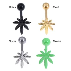 Piercing della lingua - Weed Design
