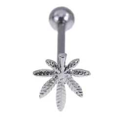 Piercing della lingua - Weed Design