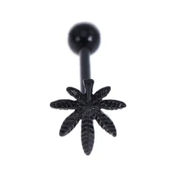 Piercing de língua - Design de ervas daninhas
