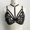 LenceríaFloral Lace Bralette - Negro / Blanco