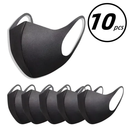 10 bitar - ansikte / munmask - anti-pollution - dammbevis - tvättbart