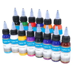 Tatuaje30ml Tintas de tatuaje de planta natural - 14 colores