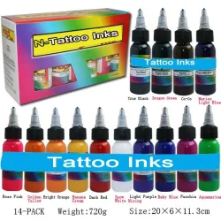 encres de tatouage de plantes naturelles - 14 couleurs
