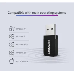 1300Mbps Mini wireless adapter - windows XP/Vista/7/8/10 - Mac OSUSB memory