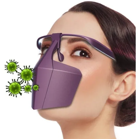 Completamente sigillato - anti-saliva - antibatterico - faccia - bocca - naso - maschera protettiva in plastica
