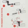 Universale - specchio per bicicletta regolabile