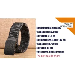 Luxury neulottu vyö automaattinen buckle