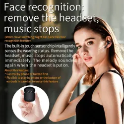Bluetooth wireless earphones - black - lightweight