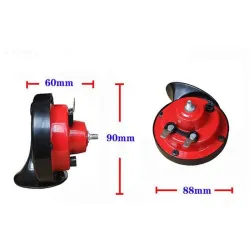 Accesorios exterioresCoche moto cuerno eléctrico - 2pcs - rojo