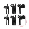 Black cat fruit fork - 6pcs/packCutlery