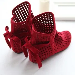 BotasBotas de mujer - botas de tobillo - cortadas - rojo/negro/beige