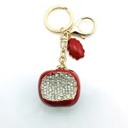 Bitten apple key chain