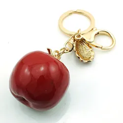 Bitten apple key chain