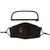 Mouth / face protective mask - detachable plastic eye shield - air valve - 2.5PM filter - reusable