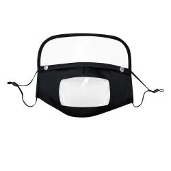 Maschera viso- bocca per bambini con scudo occhi staccabile - bocca visibile - riutilizzabile - lavabile