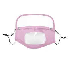 Maschera viso- bocca per bambini con scudo occhi staccabile - bocca visibile - riutilizzabile - lavabile
