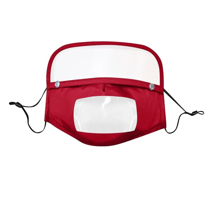 Maschera viso- bocca per bambini con scudo occhi staccabile - bocca visibile - riutilizzabile - lavabile