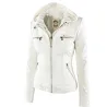Winter leather jacket - removable inner lining with hood - waterproof - plus sizeJackets
