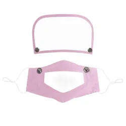 Maschera viso- bocca per bambini con scudo occhi staccabile - bocca visibile - riutilizzabile - lavabile