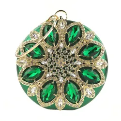 Luxury diamond - small purse - crystal flower