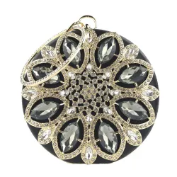 Lyx diamant - liten handväska - kristallblomma