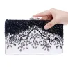 BolsasCristal rhinestone purse - rectángulo - negro - damas