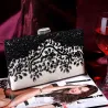 Kristall rhinestone handväska - rektangel - svart - damer