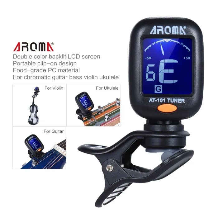 Instrumento MusicalTuner de guitarra - clip on - rotable - violín - bajo