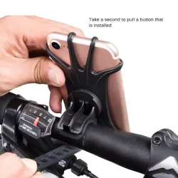 TitularesCoche - bicicleta - soporte de silicona para motocicleta - 360 grados giratorio