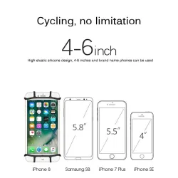 TitularesCoche - bicicleta - soporte de silicona para motocicleta - 360 grados giratorio