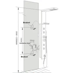 GrifosCaja de agua de 6 funciones - Panel de ducha LED con sistema de masaje