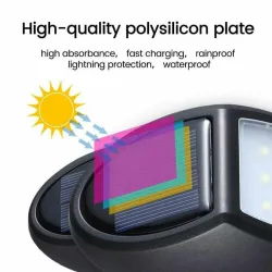 ApliquesO7K7 - 100mAh - 10 LED - lámpara solar alimentada - luz sensor de movimiento - impermeable