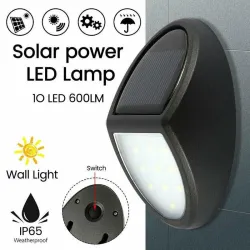 ApliquesO7K7 - 100mAh - 10 LED - lámpara solar alimentada - luz sensor de movimiento - impermeable
