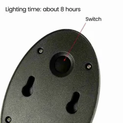 ApliquesO7K7 - 100mAh - 10 LED - lámpara solar alimentada - luz sensor de movimiento - impermeable