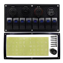 8 PCS Rocker Switch Panel - Cigarette Lighter SocketElectronica & Gereedschap
