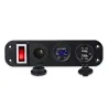 Toggle switch panel - 5V - 4.2A - dubbel USB - 12V - LED - Voltmeter för bilar - båtar - lastbilar