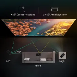 Projecteur mobile - 150 pouces - smart home théâtre - led